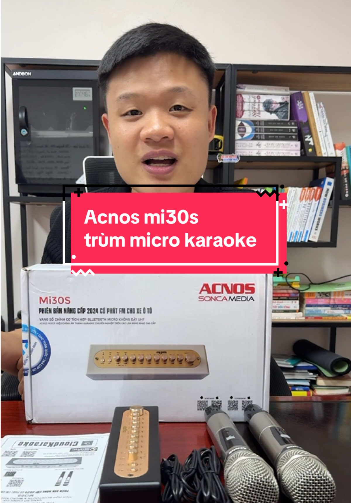 Trùm mic karaoke dùng cho loa di động, loa để bàn, soundbar#acnosmi30s 