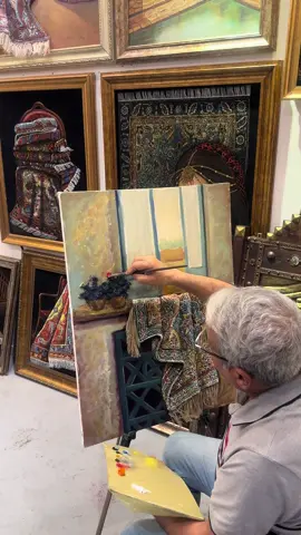 Such a talented man 🥲 all these paintings handmade Mashallah #fyp #foryou #talent #paintings #foryoupage  #ksa🇸🇦 #riyadh 