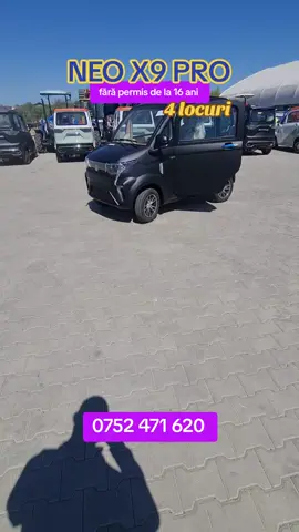 NEO X9 PRO 4KWH Masina pur electrică fără permis de la 16 ani -pret:42500lei -plata in rate  -carte rar cadou -livrare gratuita în toată țara  -nu necesita permis Pentru mai multe detalii contactați-ne la numărul 0752471620 #faracarnet #16ani #25km #electricvehicle #electriccar #tbi #tricicluelectric 