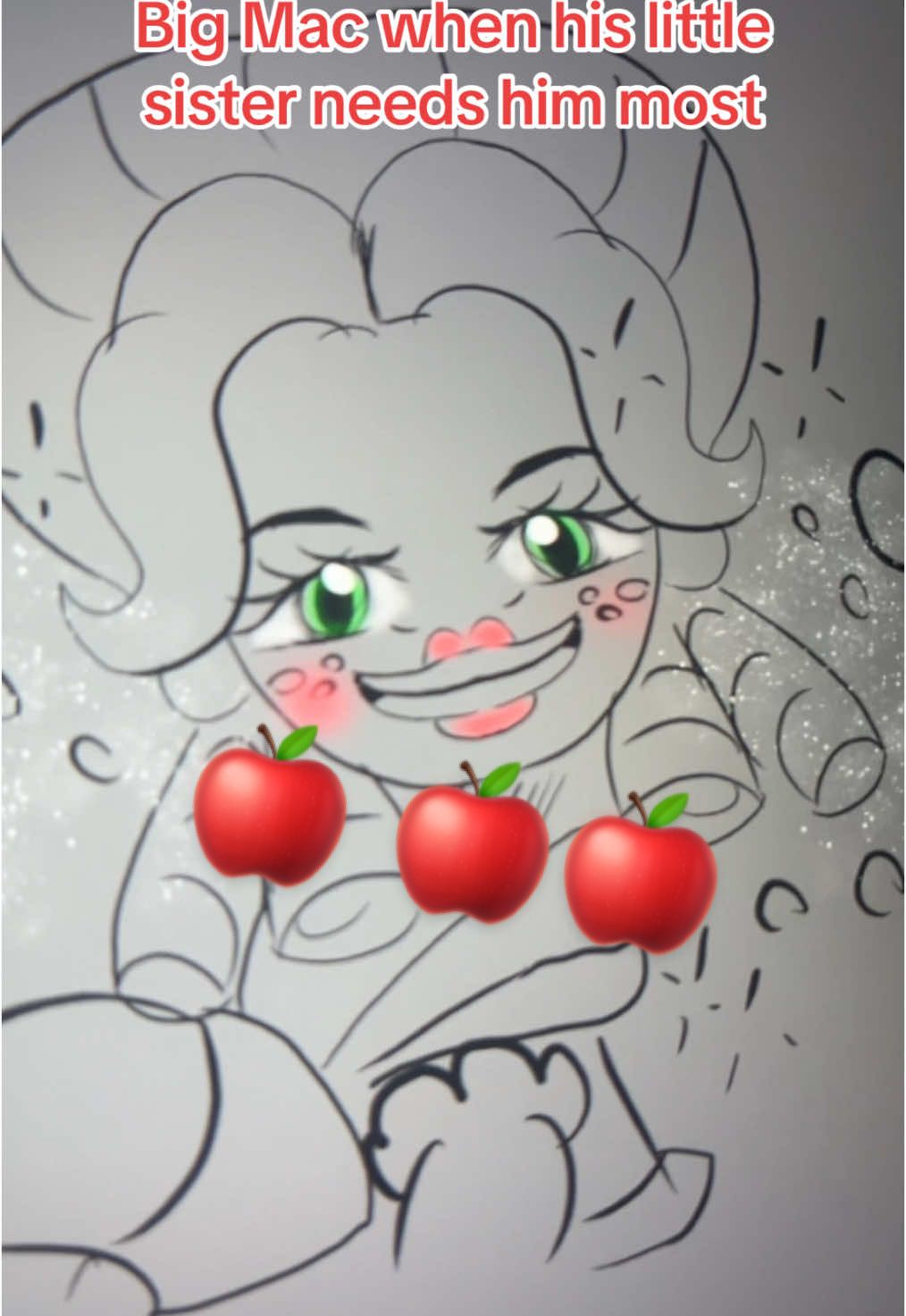 I guess you can say the apple doesn’t fall far from the tree or in this case the orchard #mlp #mylittlepony #mylittleponyfriendshipismagic #digitalart #mlpfim 