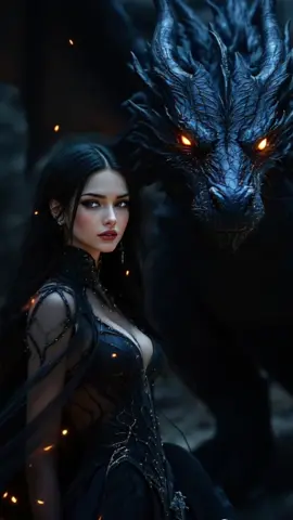 🖤👑✨🐉🖤 #fantaisie #dragon #princesse #magique 