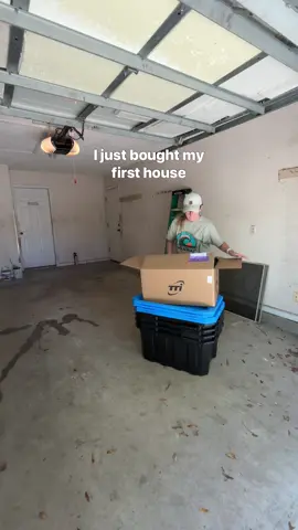 Still have a lot of organizing left to do in here 😅 but feel 100x better using the space now!  The garage door was broken and had foam insulation trapping in all the moisture from where the roof was leaking. So the source of the problem should be fixed now as well! I highly recommend using Sculpwood putty for trim repairs like this instead of Bondo wood filler - it’s much easier to mold and I ended up switching to it to finish. Links to products are in my bio 