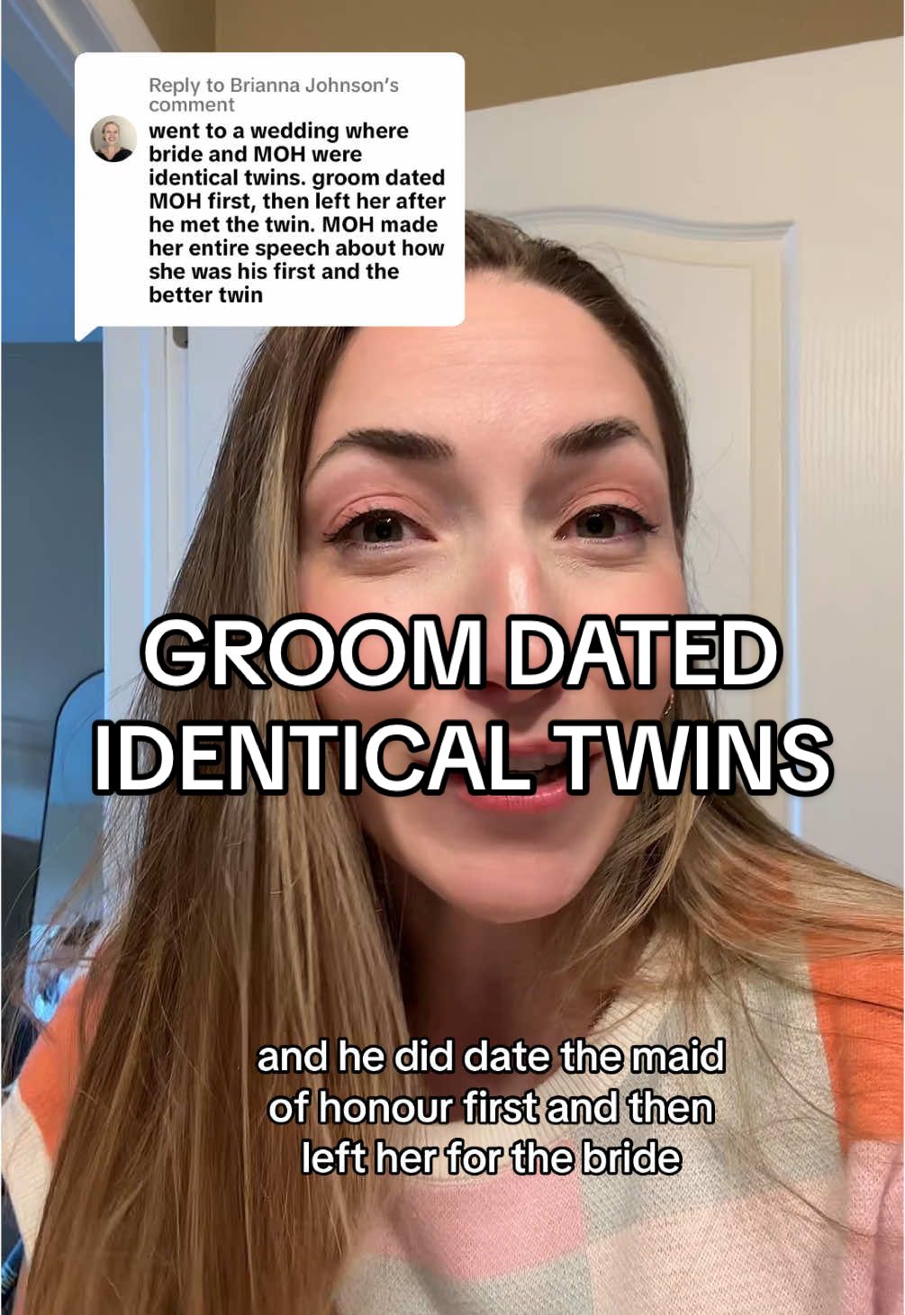 Replying to @Brianna Johnson the more I talked, the more confused I got. 🫣🙃 #bride #bridetobe #bridal #engaged #funnyskits #dramaskits #contentwriter #familyskits #storyteller #wedding #weddingplanner #weddingcontent #weddingtiktok #weddingday #weddingdress #weddingtok #bridetok #brideandgroom #weddingvibes #weddingplanning #weddingcontentcreator 