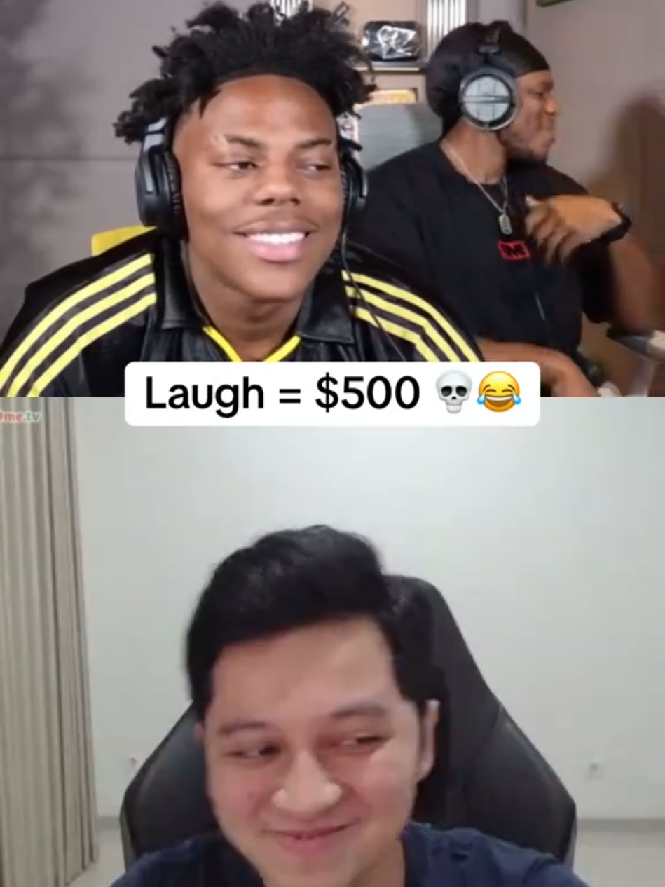 ishowspeed and ksi on omegle make laugh challenge by $500 ! 😭 #ishowspeed #ksi #mrpudidi #ishowspeedclipz #ksilaugh #laughchallenge #viralvideo 