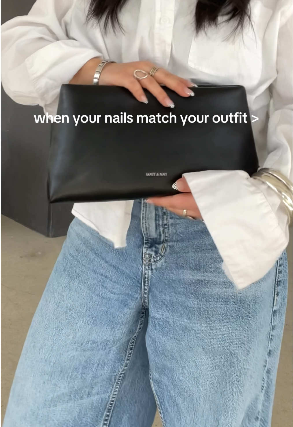 Showed up to work just to show off  #polkadot #nailinspo #DAKOTA #mattandnat #workfit 