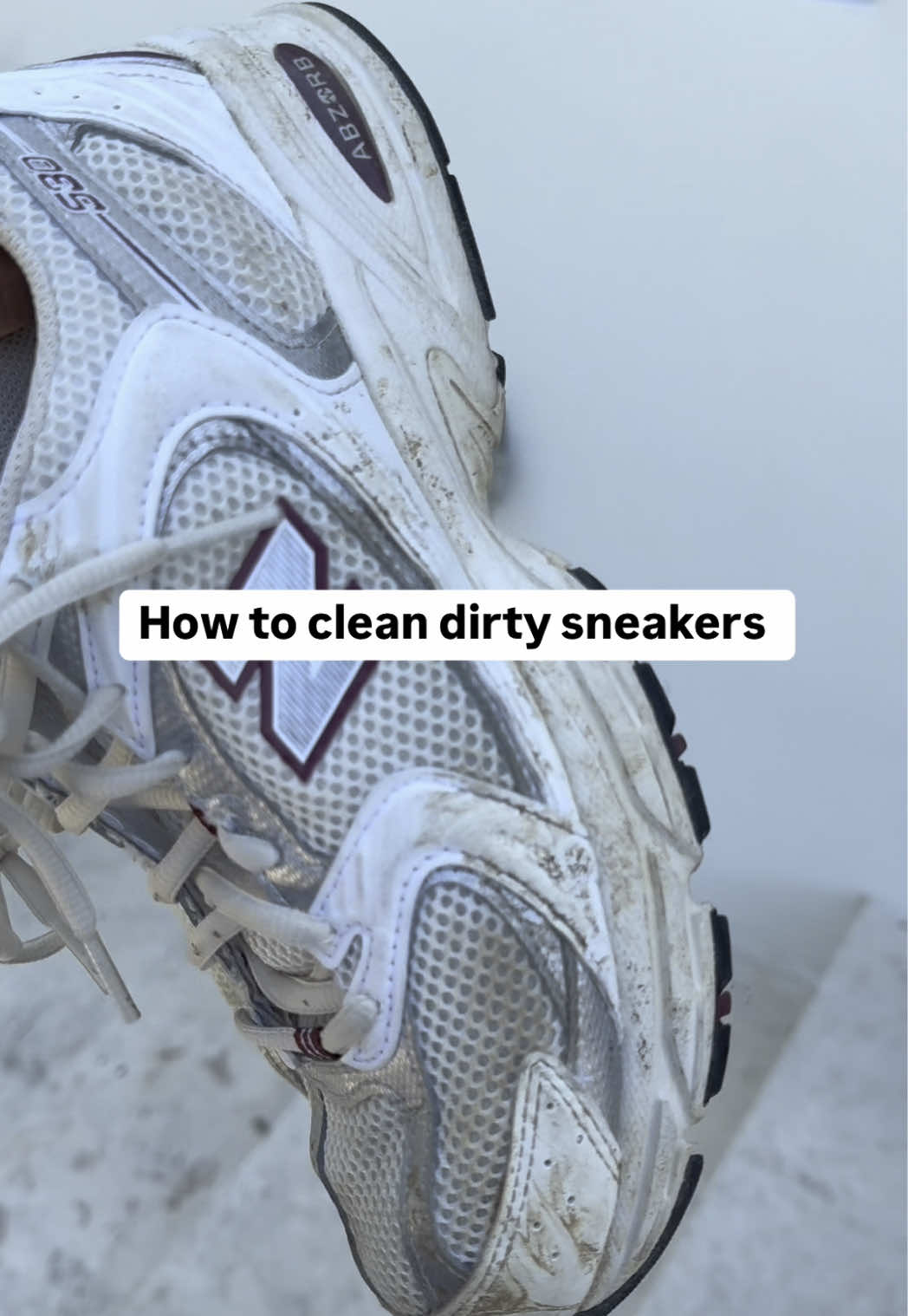 How to clean dirty sneakers? All you need is our Deep Clean Stain Formula and a brush! #laundry #howtocleansneakers 