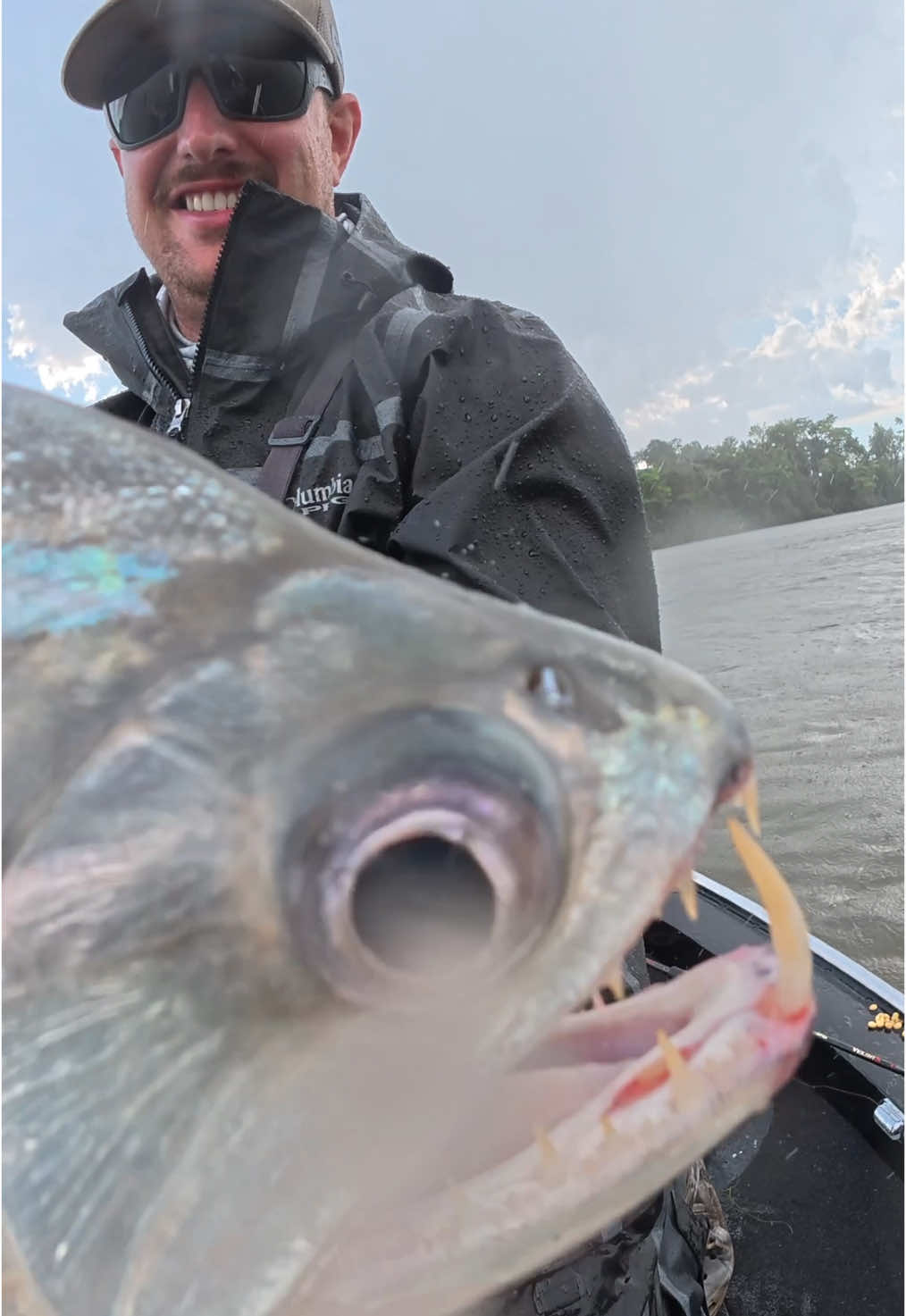 Built for the Storm, Proven in the Jungle! The all new @Columbia Sportswear XII ODX Jacket performed amazing on my recent trip to the Amazonas in Brazil. It kept me dry and comfortable during the nastiest of storms and most importantly, it kept the fishing going!⛈️☔️  #ColumbiaPFG #ad #columbia #pfg #raingear #outdry #jungle #amazon #fishing