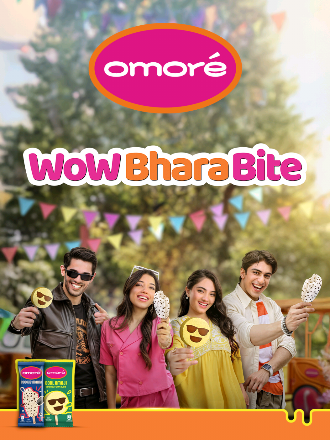 Omore has a flavour for every side of you — sweet, playful, upbeat.  So, with every Wow Bhara Bite, explore your Wow Bhari Side! #Omore #WowBhariSide #WowBharaBite