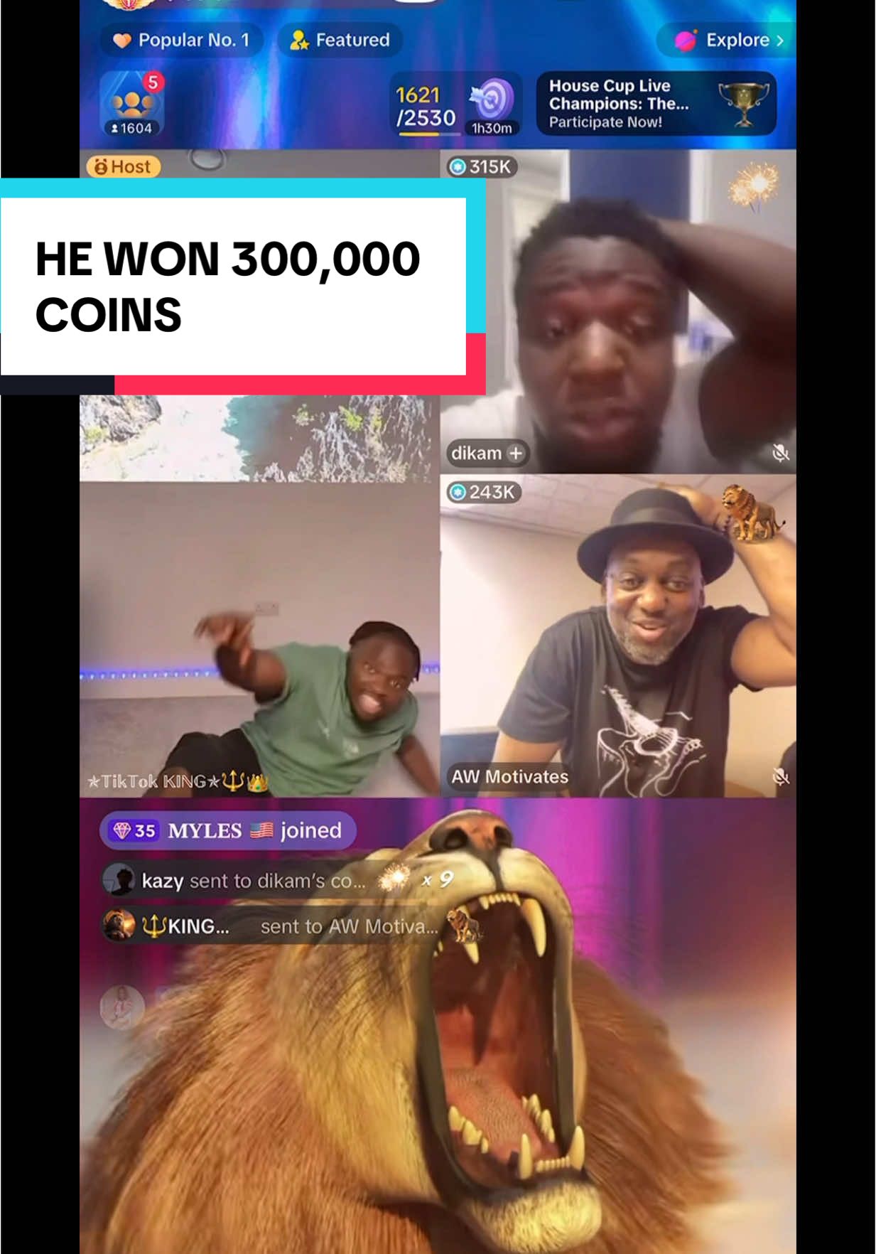 A TAPPER WON 300,000 COINS IN THE KINGDOM OF DESTINY HELPER 🤯🤯🤯🤯 Congratulation: @dikam #fyp #tiktokking #fypシ゚ #viral_video #livehighlights 