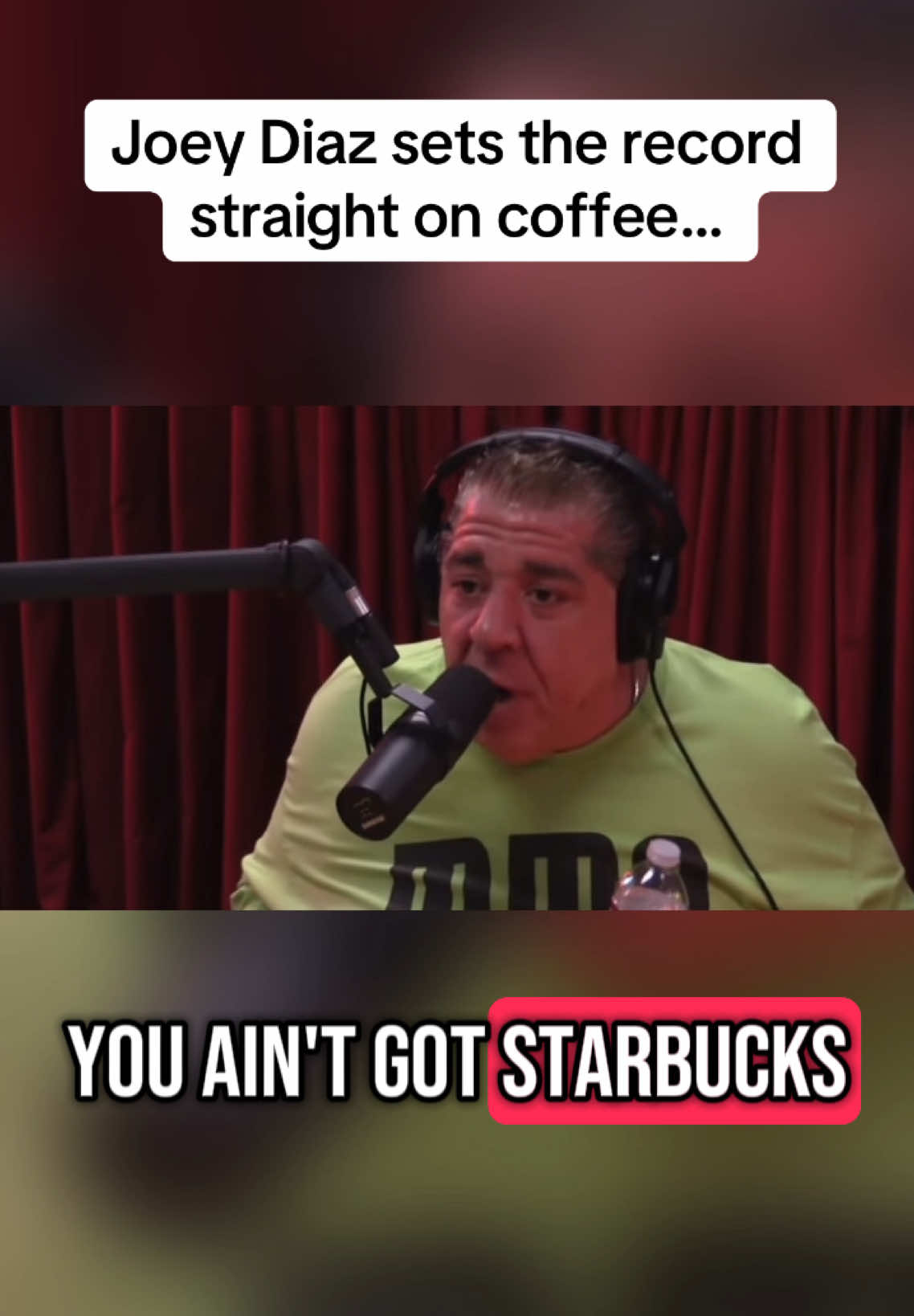 Joey Diaz sets the record straight on coffee #joeydiaz #podcast #clips #coffee #starbucks 