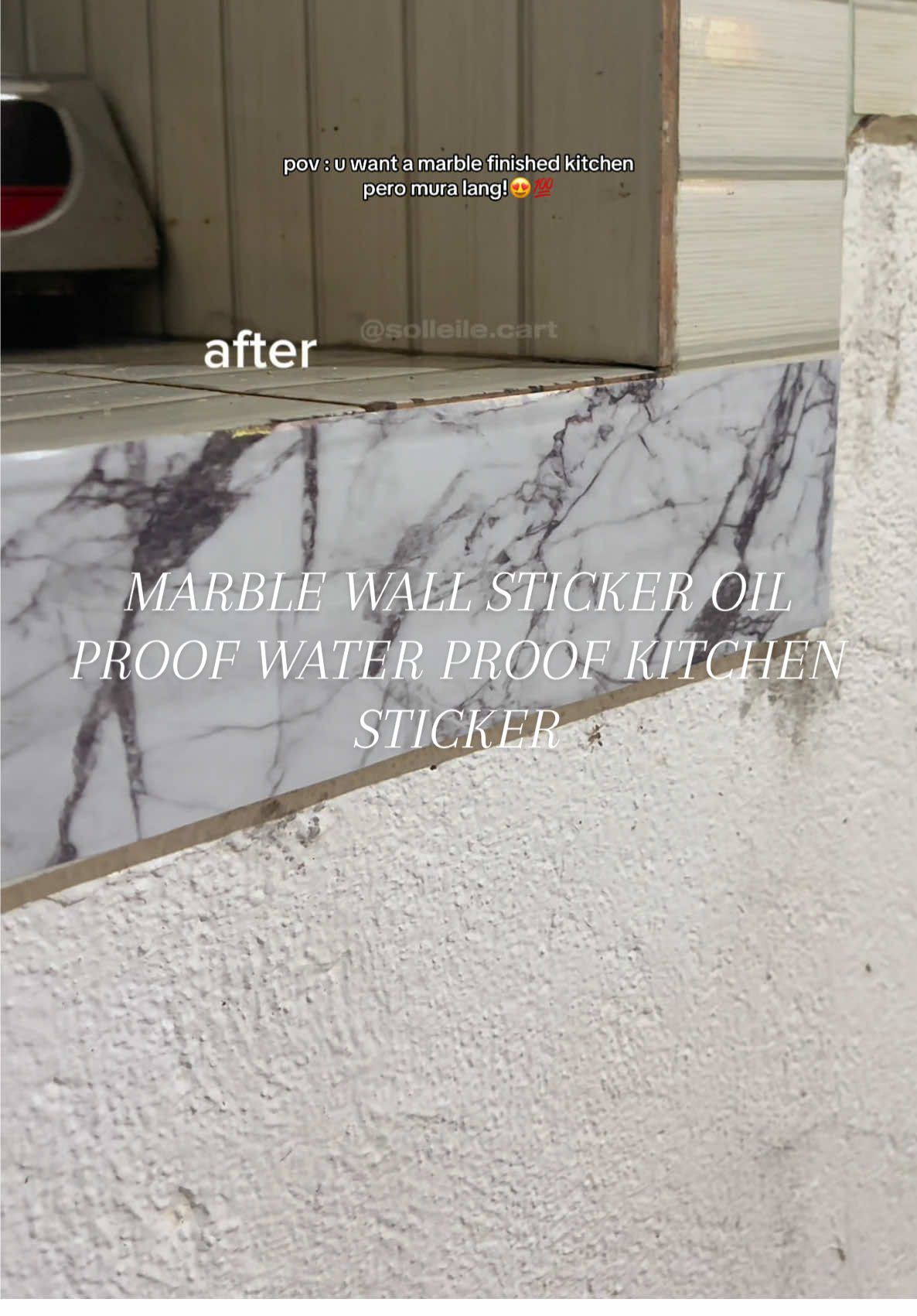 MARBLE WALL STICKER OIL PROOF WATER PROOF KITCHEN STICKER #kitchensticker #marblesticker #wallsticker 