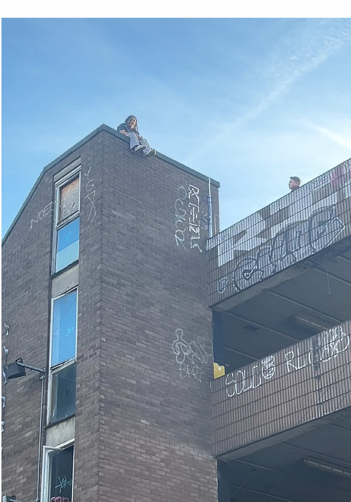 Young girl try’s to jump from car park roof.  #madd #manneh #emergency #police #MentalHealth                       this is the third time this young girl has been on the roof with all the emergency services on call to support. Thankfully wash time she was brought down safely. Highlights the importance of early intervention and continued support with all mental health services and each member of the community. 