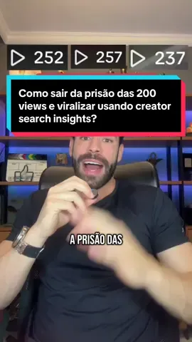 Como sair da prisão das 200 views e viralizar usando o creator search insights? #creatorsearchinsights #crescernotiktok 