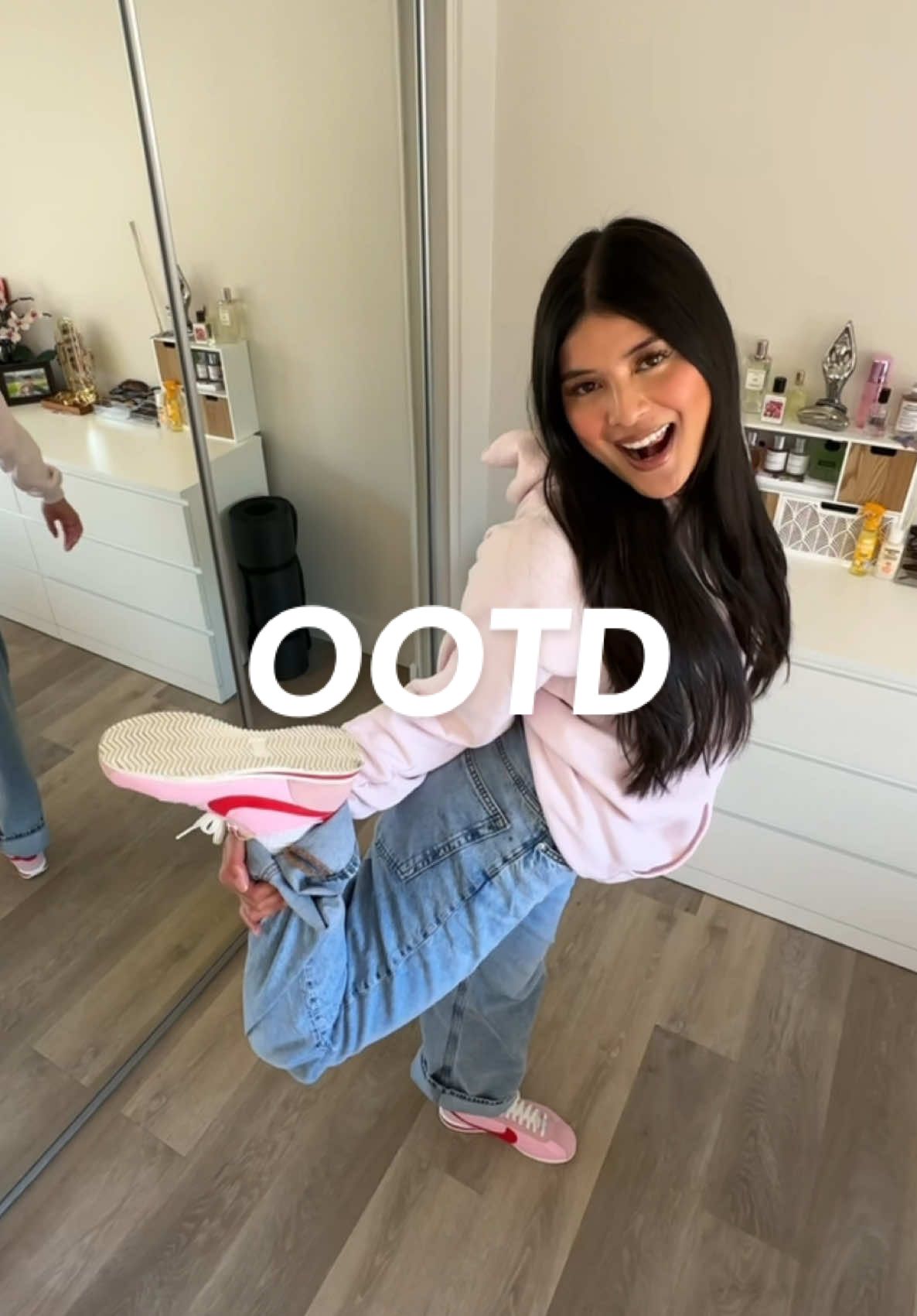 Styling my new babies ❤️🩷 Outfit details: Hoodie: @Amazon Fashion thanks to my mama Denim: @H&M  Shoes: @Nike Cortez Textile #outfitinspo #fitcheck #outfitoftheday #OOTD #nike #pinkandred #fashionblogger #fashioncontentcreator 
