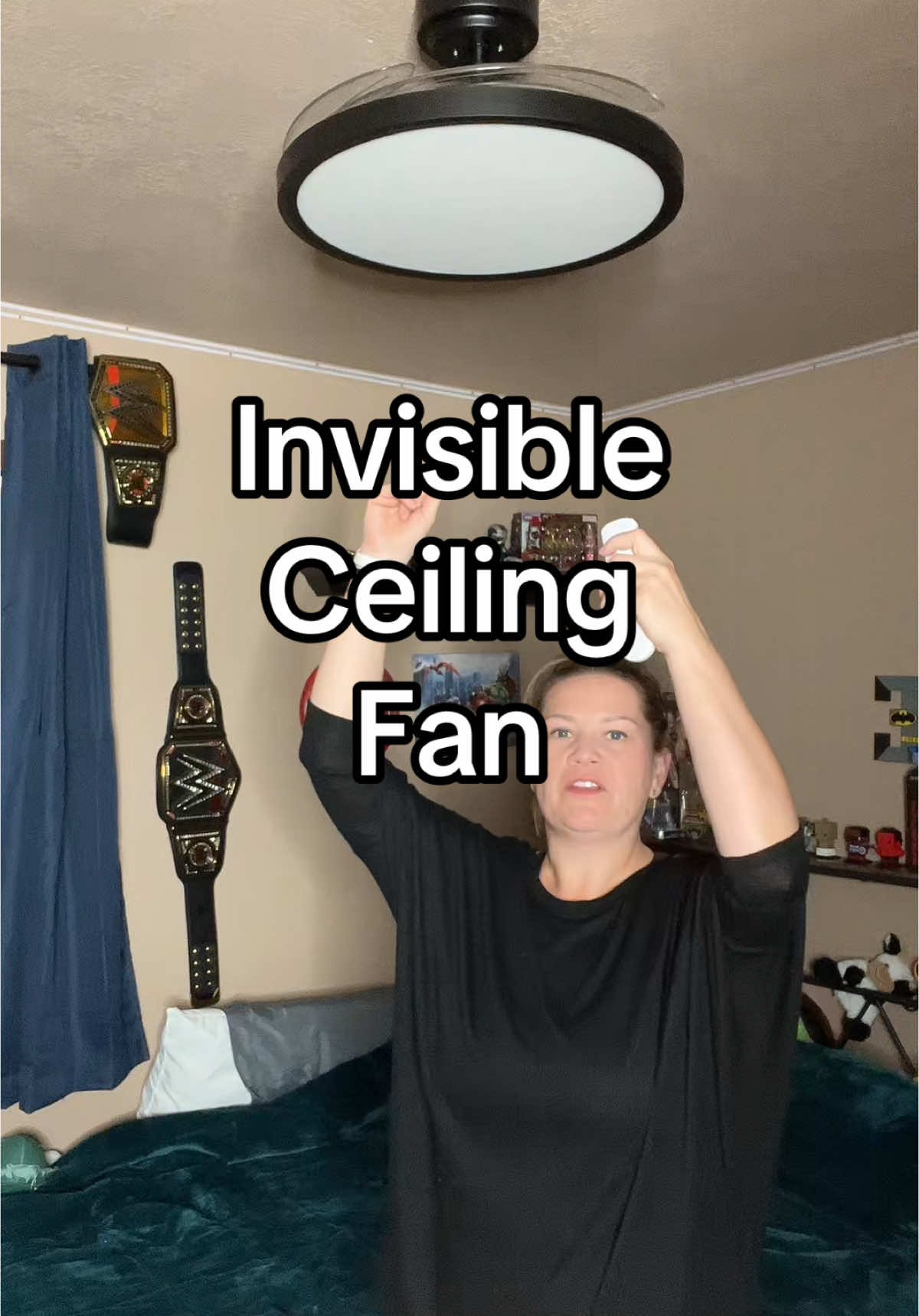 You can use the remote or you can even download an app on your phone and control everything from there as well! #ceilingfan #ceilingfanwithlight #invisibleceilingfan #fan #tiktokshopcreatorpicks #tiktokshopmothersday #mothersday 