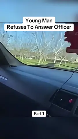 Young Man Refuses To Answer Officer | Part 1 | #lawenforcement #police #cops #rights 