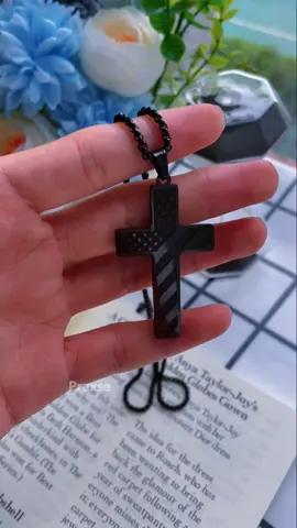 Your son deserves this gift.✨🎁💕 #trending #cross #necklace #americanflag #gift #bf #bible #faith #christianfaith #jesussaves #tiktokshop #tiktokfinds #fatherson #boyfriend #giftideas #bfnecklace #man #son #tiktokshoprestock 