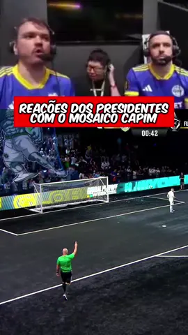 Presidentes kings league vendo mosaico do capim fc #capimfc #jonvlogs #gaules #kelvinoliveira #g3x #marcove #loud_coringa #brabox #oestagiario #loud #realelite #kingsleaguebrasil #torcidacapim #kingsleague 
