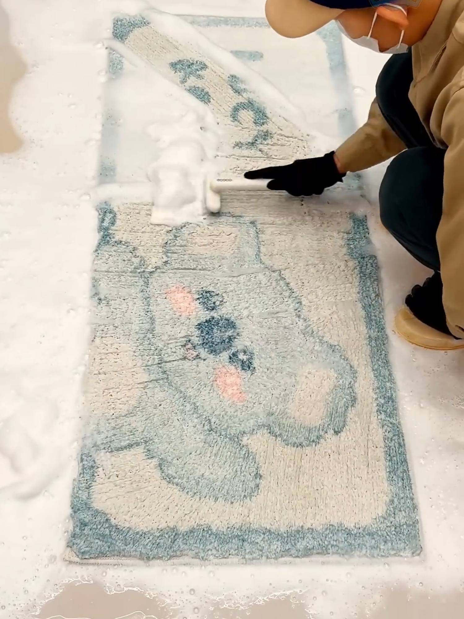 Rug Cleaning with Hand Scrubbing #66 #satisfyingrugcleaning #cleaningcarpet #carpet #asmr #rugcleaning #carpetcleaning #relaxing #satisfying #tiktok #asmrrugteam #trending