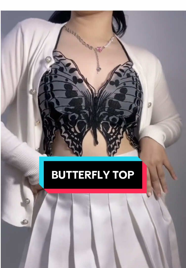 🦋🖤  #fyp #blackpink #fyppppppppppppppppppppppp #wibgajian #viralvideo #outfitideas #tiktok #tanktop #cute #girl #girls #fuji #trending #trend #butterfly #kupukupu #y2k #streetwear #wear #bajuwanita #wanita #cardigan #korea #rokkorea 
