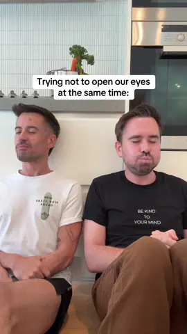 Trying not to open our eyes at the same time 😂 #challenge #game #funny #sassy #prank 