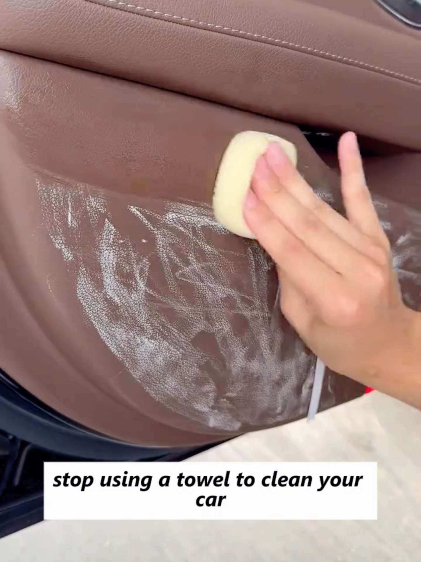 One balm, all clean! ✨For car seats, sofas, shoes & bags.Shiny & new in seconds!#LeatherCleaner #CarCare #HomeHack #TikTokFinds