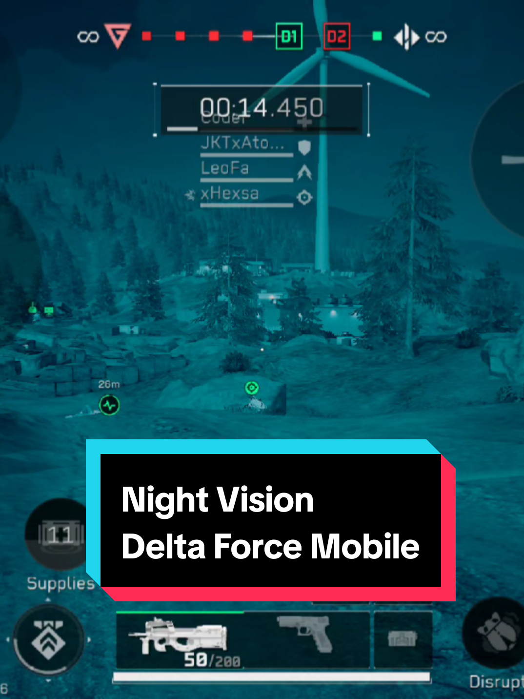 Night Vision di Map Trench Line Night Mode Delta Force Mobile #deltaforce #deltaforcegame #deltaforcemobile 
