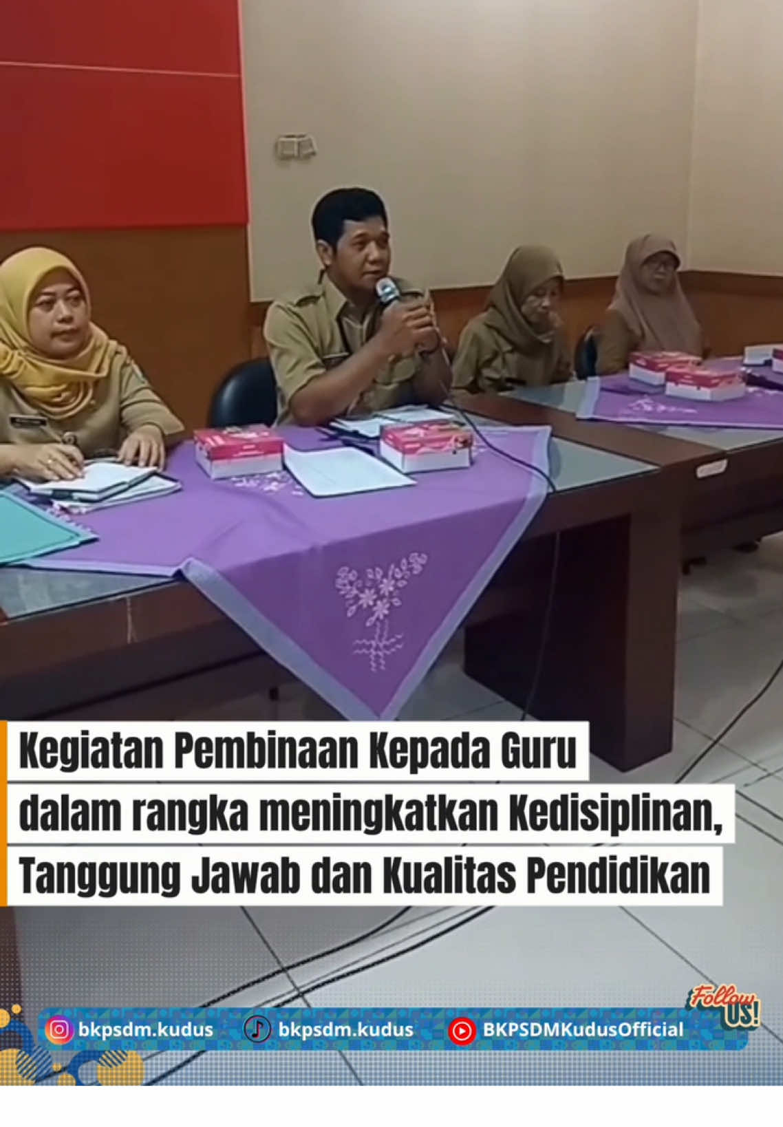 Guna meningkatkan kedisiplinan dan tanggungjawab guru serta meningkatkan kualitas pendidikan kepada siswa, diadakannya pembinaan terhadap guru-guru sd.  