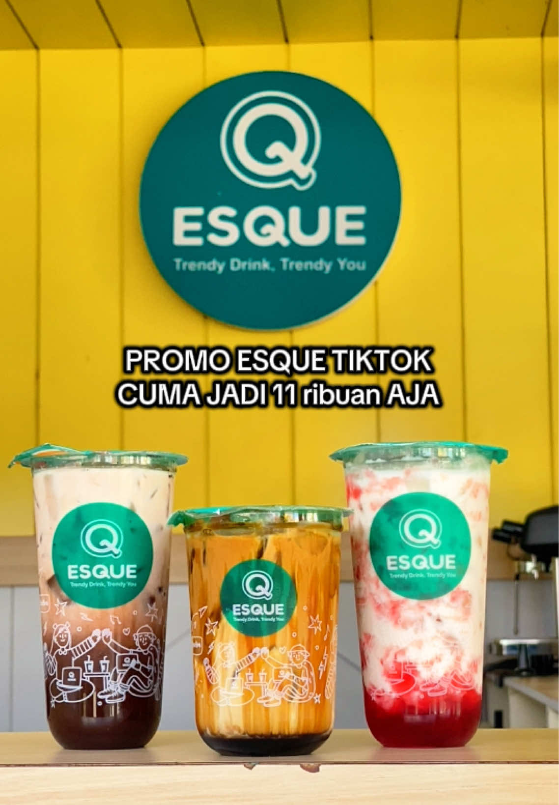 PROMO ESQUE sampai 40% ‼️HANYA di Tiktok saja‼️caranya gampang banget, tinggal klik tag lokasi yg di video, lalu beli vouchernya dan tukarkan di ESQUE cabang mana pun.  #promomakangajian #promotiktok #promoesque #promoesquetiktok #jogjakuliner #esquejogja 