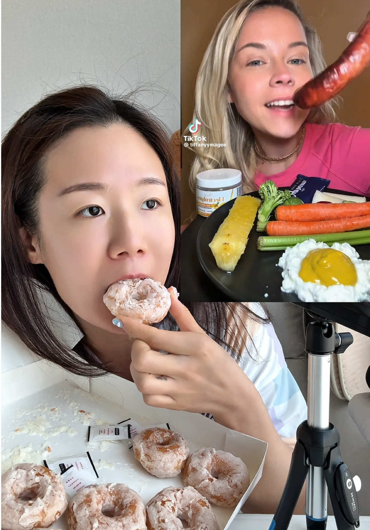 Tiffany plate 이거… 먹스나 플레이트랑 비슷한데…? ㅋㅋ @Tiffany Magee - Healthy Eating 도넛 동결건조 _ @아누누 최고 👍  #한판만#한판만 #먹방k#mukbangsr 