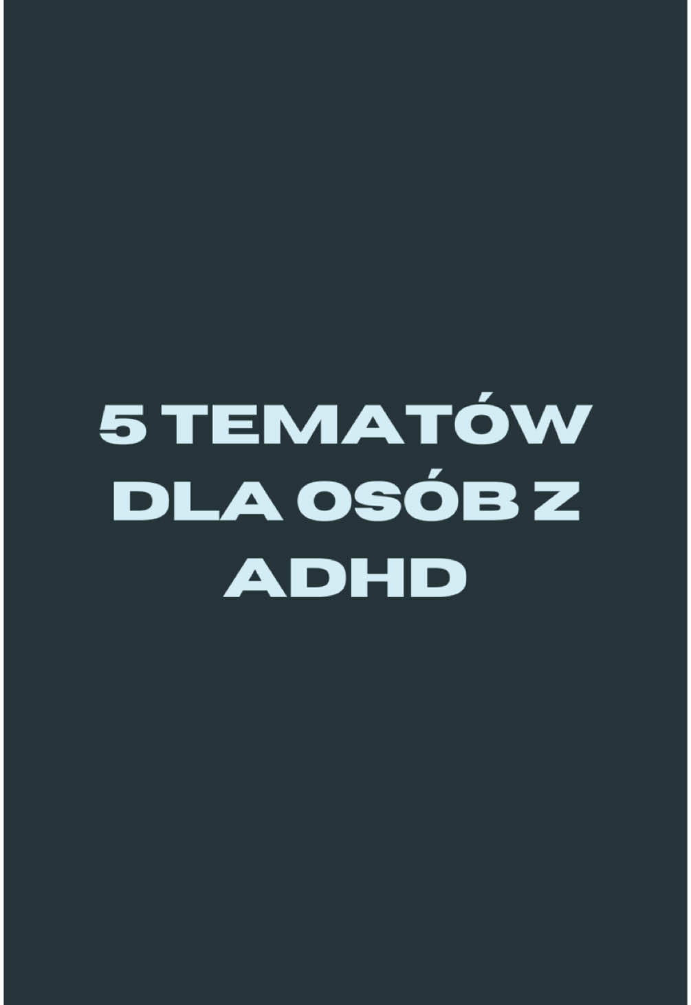 Dla wielu osób diagnoza ADHD to moment ulgi – w końcu coś zaczyna mieć sens. Ale równie często to początek frustracji, bo nagle okazuje się, że trzeba nauczyć się siebie na nowo. Ten materiał to NIE lista objawów – to przewodnik po pięciu obszarach, które są często pomijane, a mają realny wpływ na codzienne życie.     1.    Znikające zadania i relacje. ADHD to nie tylko zapominanie – to „niewidzenie” rzeczy, których nie ma przed oczami. To dlatego znikają ważne sprawy, obowiązki i ludzie.     2.    Bolesna nadwrażliwość na odrzucenie. Nawet lekka krytyka może wywołać falę emocji, której nie sposób zatrzymać. To nie przesada – to neurologiczna reakcja.     3.    Emocje, które zalewają nagle. Radość, lęk, złość – czujesz je intensywniej i szybciej niż inni. Nie dlatego, że jesteś zbyt wrażliwy, ale dlatego, że Twój układ nerwowy działa inaczej.     4.    Zaburzone poczucie czasu. Jeśli masz wrażenie, że istnieje tylko „teraz” i „kiedyś” – to nie Twoja wina. Planowanie i szacowanie czasu to jedna z trudniejszych rzeczy przy ADHD.     5.    Funkcje wykonawcze. Trudności w zaczynaniu, kończeniu i organizowaniu zadań nie wynikają z lenistwa. To realny objaw neurologiczny. Ten film to punkt wyjścia. Jeśli chcesz dowiedzieć się więcej o tym, jak lepiej funkcjonować z ADHD – w pracy, w relacjach, w codzienności – zapraszam na mój newsletter lub sesję 1:1. Bez ściemy. Bez patologizacji. Z realnym wsparciem.
