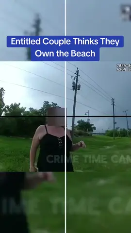 Entitled Couple Thinks They Own the Beach #cops #copsoftiktok 