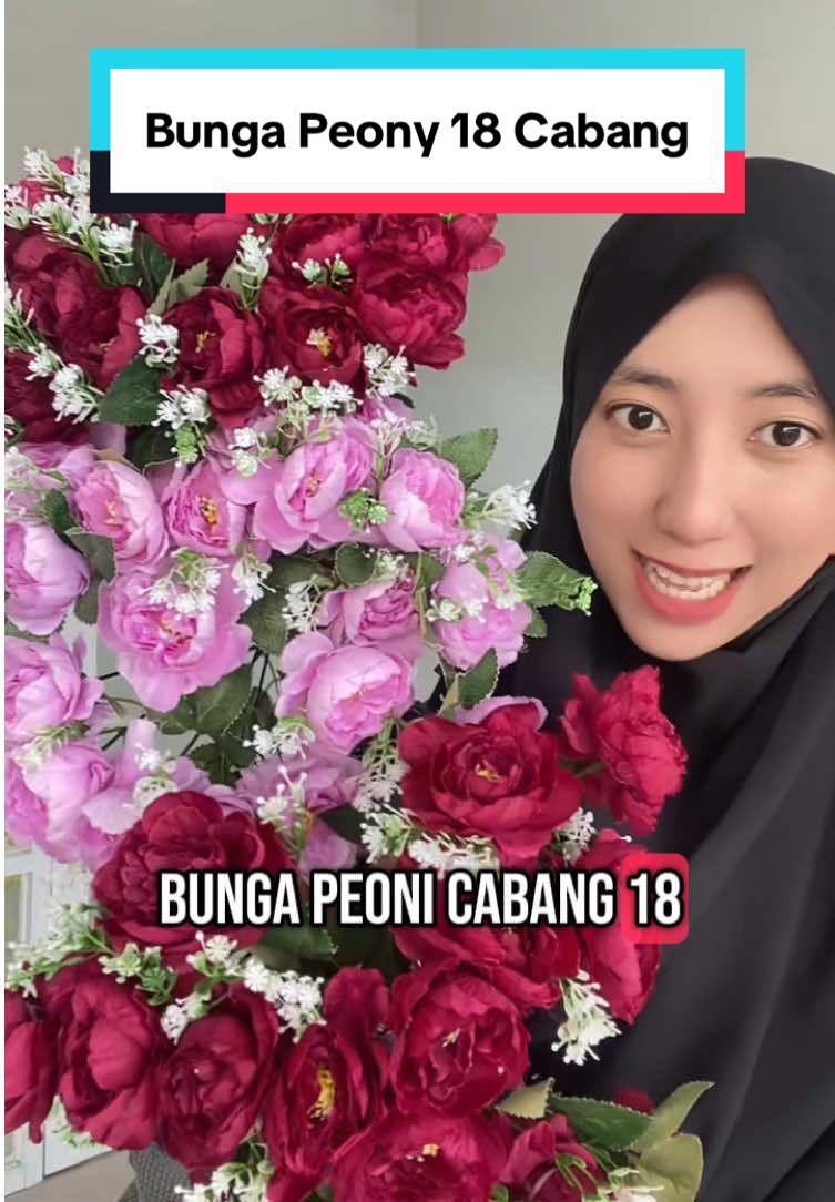 Bunga Peony 18 cabang rimbun dan cocok untuk dekorasi atau buket bunga #bunga #bungadekorasi #bungaartificial #bungahias #buketbunga #peony #bungapeony 