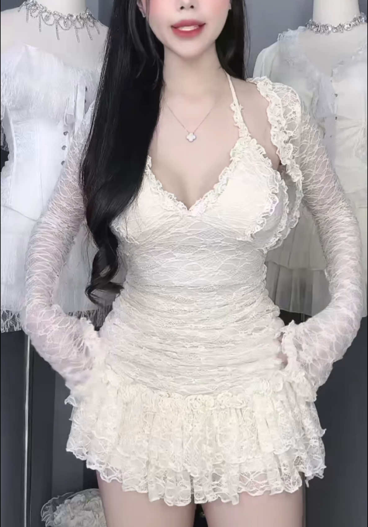 Set Váy “YẾM REN ” kèm khoác #setvay #setvaykemaokhoac #setxinh #setdonu #setvayxinh #sethottrend #xuhuongtiktok #xuhuong2025 #toptrending #gam96 #thoitrangnu #viralvideo #xuhuong 