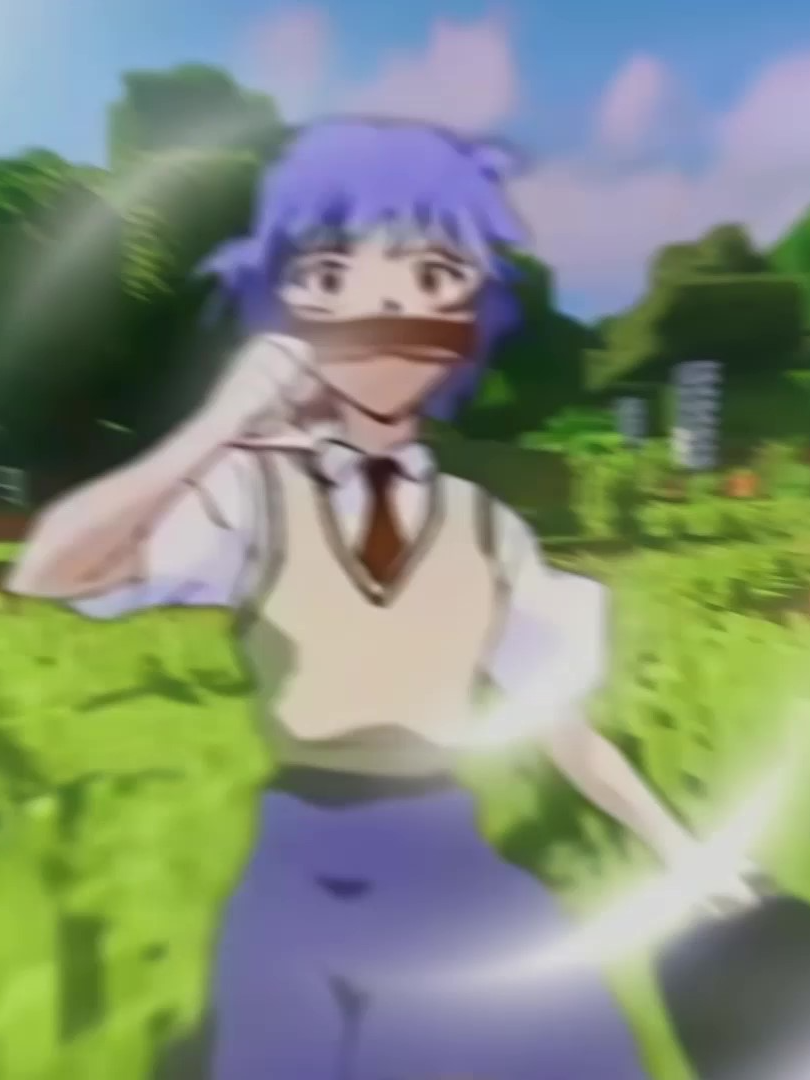 Rei running in minecraft #anime #edit #evangelion #reiayanami #animeedit
