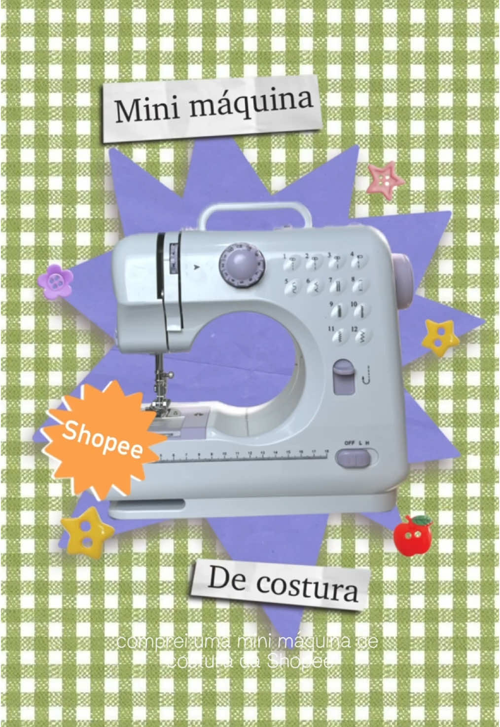 Eu amei minha mini máquina de costura da @Shopee Brasil  #maquinadecostura #costura #minimaquinadecostura #fyp 