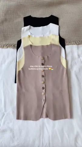 girls you need these knit vest ✨the lightweight design is perfect for breezy evenings ro AC-blasted offices.layer over tees for casual vibes or blouses for work -instant outfits upgrade!!!🥰 #knitvest #basictop #thatgirl #OOTD #thatgirl #dealdrops #Summer #tiktokmademebuylt #spotlight #fyp 