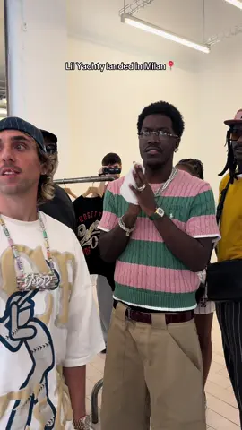 Lil Yachty pulled up to One Block Down in Milan with Domenico Formichetti today 👀  exclusive Concrete Boys x PDF pieces dropped just for the occasion @Dformichetti #domenicoformichetti #pdfchannel #milan #milano #concreteboys #lilyachty #outpump #perte 