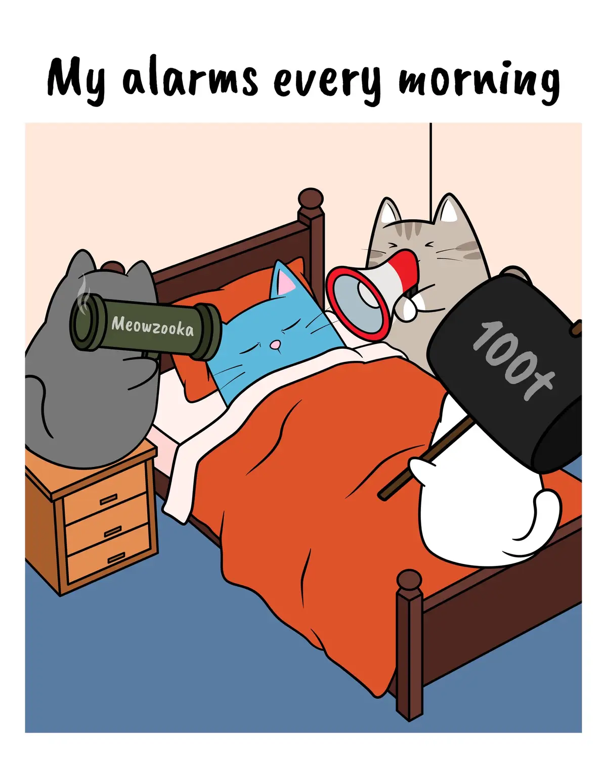 How many alarms do you set up every day? #nopecat 