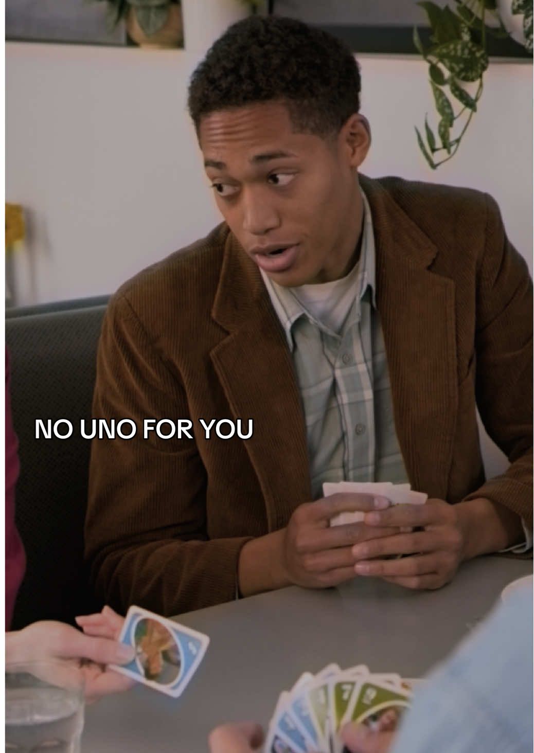 Whenever a player is down to one card and shouts 