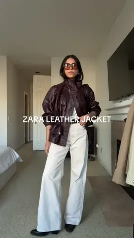 @ZARA try on haul!! This 100% leather jacket reminds me of some recent elsa hosk and rosie huntington-whiteley outfits i had saved for inspo… as soon as i saw it on the zara new in list i knew i had to have it! One of the coolest jackets i’ve ever tried on! And i’ve wanted a burgundy jacket for years and i finally filled that gap in my closet with this iconic piece ❤️‍🔥 so excited to style it again!  #zarajacket #viralzara #zaratryon #zarahaul #leatherjacket #elsahoskstreetstyle #elevatedstyle #chicstyle #pinterestaesthetic #outfitoftheday #stylinginspo #casualcool 