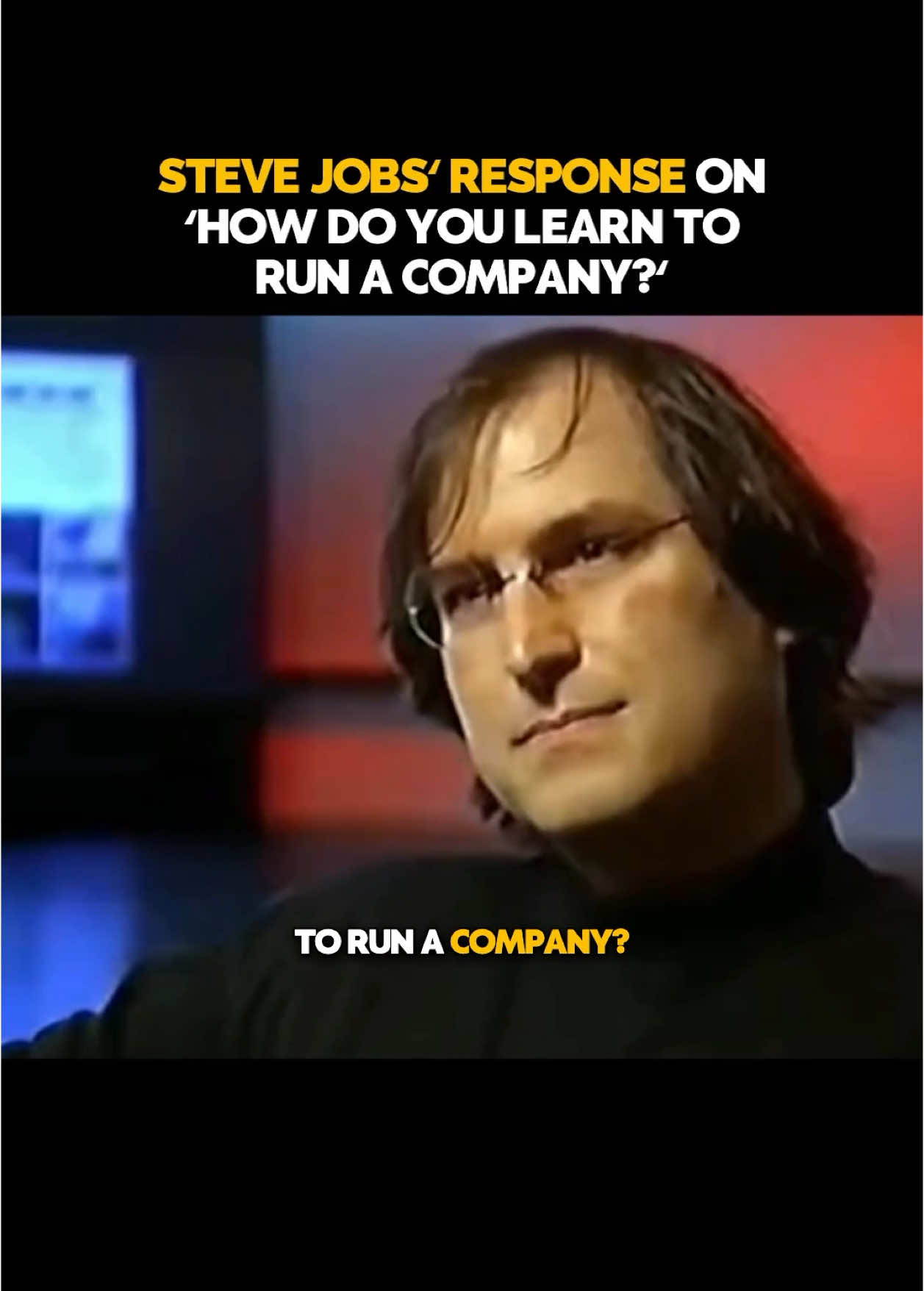 Steve Jobs' Response on 'How Do You Learn to Run a Company?'	 Most people in business don’t know why they do what they do. They follow outdated rules, make excuses, and never question the system. That’s why they stay stuck. The legends? They challenge everything. They ask “Why?” until they get to the truth. That’s how Steve Jobs built Apple—by rejecting “just the way it’s done.” You don’t build an empire on folklore. You build it by thinking for yourself. Start questioning. Build smarter. Lead different. #motivationalquotes #motivation #inspirational #lifeadvices #entrepreneur #business #stevejobs 