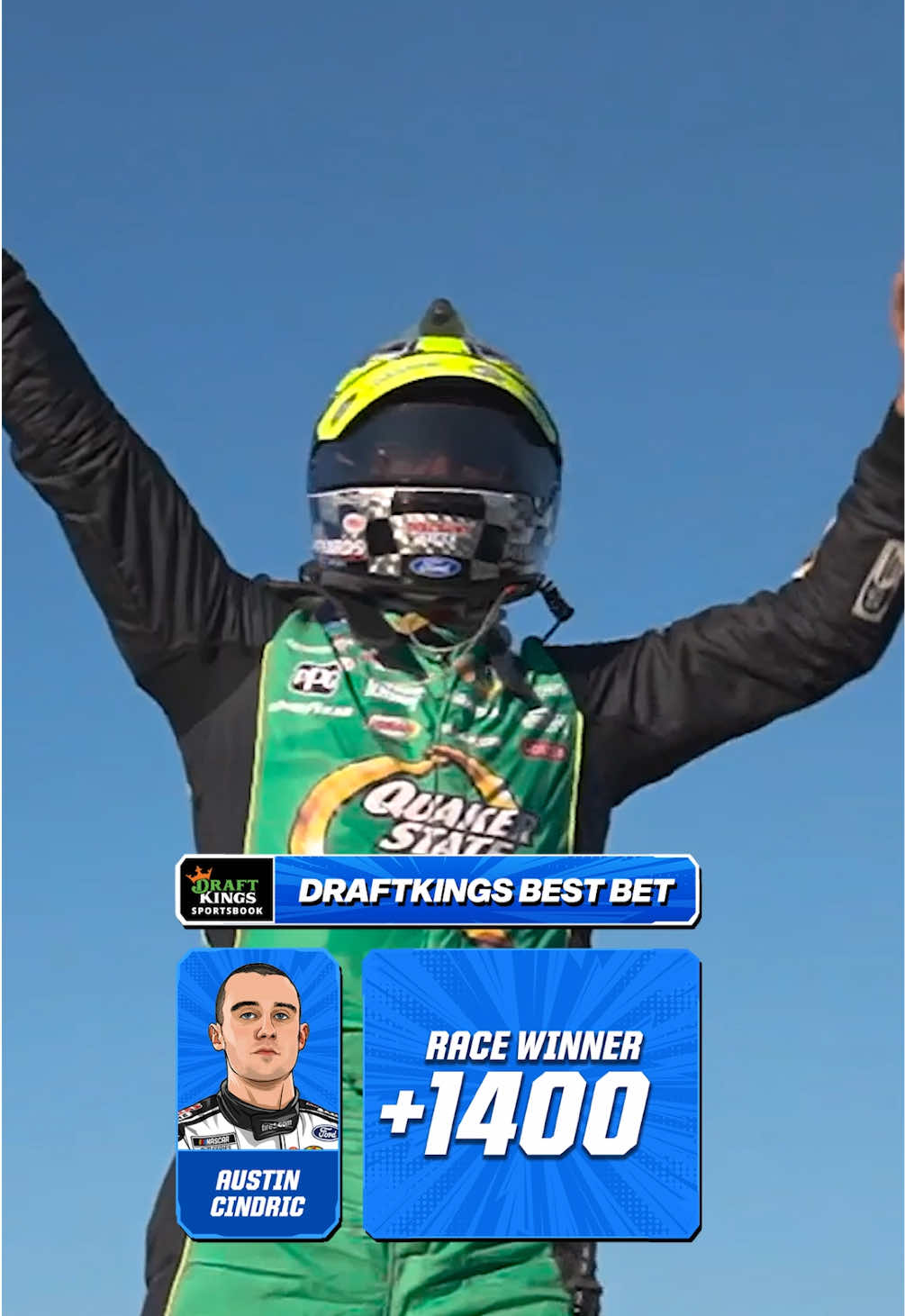 Kevin Harvick loved the emotion from Austin Cindric (+1400) after his win at Talladega Superspeedway.  Sponsored by @DraftKings Sportsbook #DKPartner
