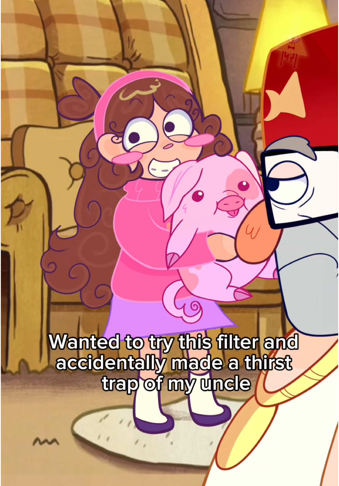 I would’ve drawn them in my style but I had to simplify 🙏🙏 #gravityfalls #mabelpines #stanleypines #mabelgravityfalls #stanleygravityfalls #grunklestan #stangravityfalls #gravityfallsfanart #billcipher #fyptiktokvideos #ibispaint #getcreative #fyp #imanartist 
