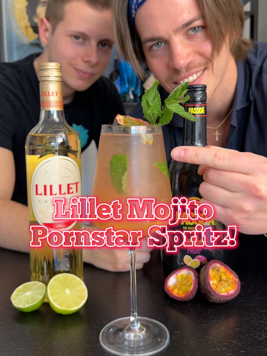 The most AMAZING Summer Drink🍋‍🟩🔥 This LILLET MOJITO PORNSTAR SPRITZ is pure perfection🤌💯 Fruity, Tropical, refreshing and super deleicious. You have to try this new Trend🍹@Henrik Liverød  #spritz #mojito #passionfruit #summerdrinks #Trend #lillet #Summer #cocktails #cocktailtrend 