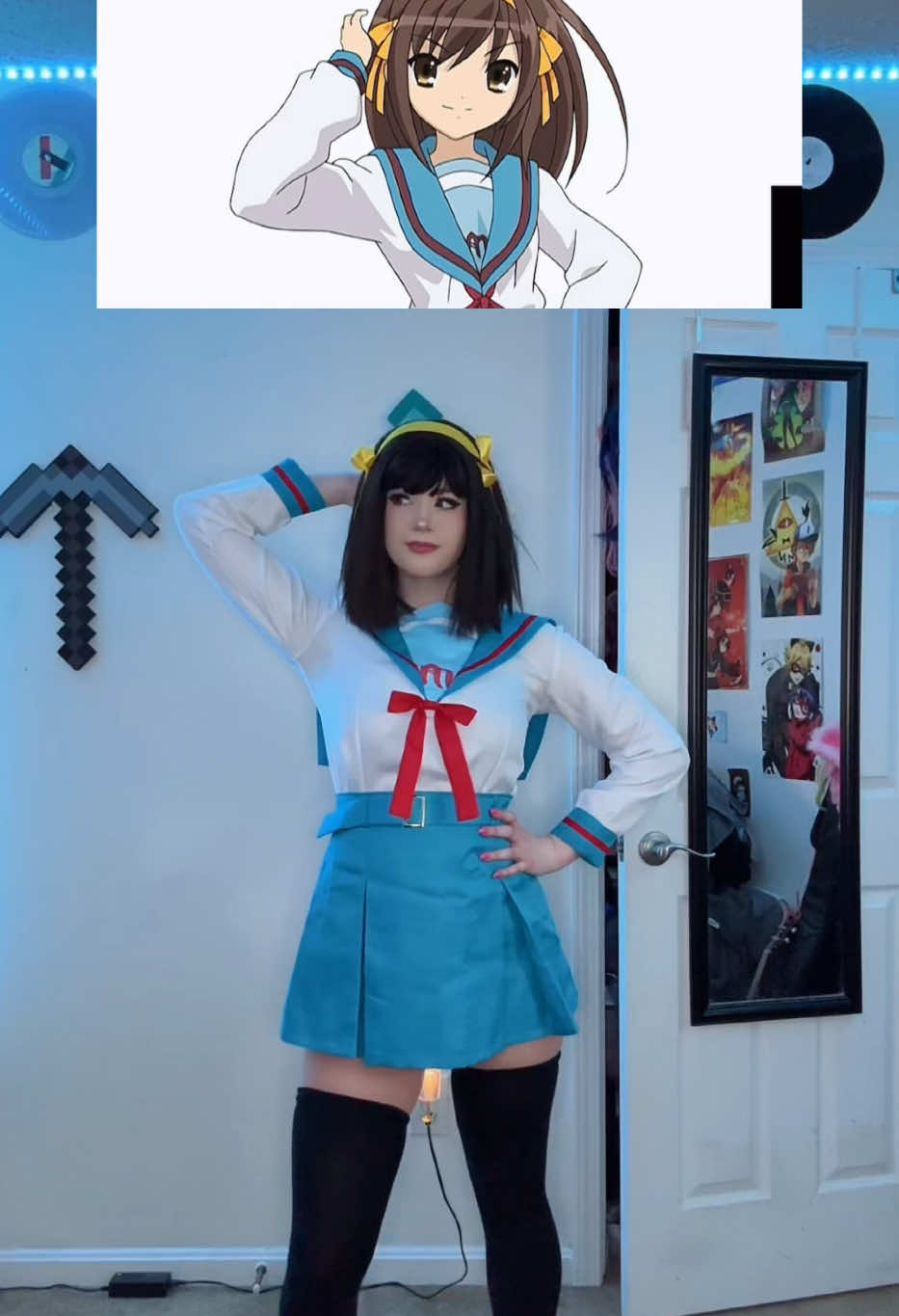 hare hare yukai returns… #haruhisuzumiya #haruhisuzumiyacosplay #animedance #thedisappearanceofharuhisuzumiya #dance #dancecover #cosplay #animetiktok 