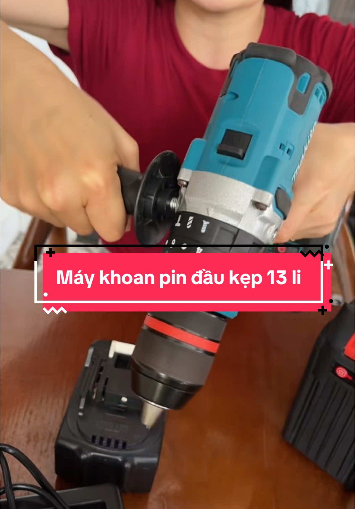 Máy Khoan Pin đầu 13 li #thanhmai92 #cokhi #maykhoanpin #maykhoanpingiare #maykhoanpindaukep13li 