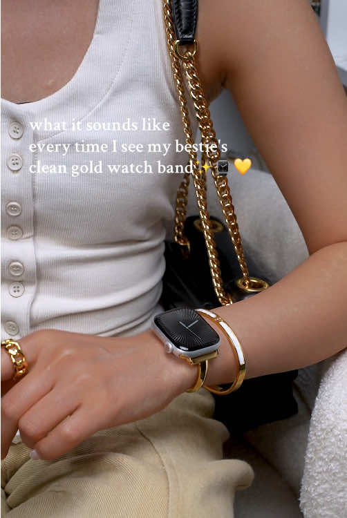 Ok fine… I needed one too.⌚️💛💓🛍️ #TikTokShopMothersDay #ShopVideoCarnival #fyp #goldjewelry #foryou #tiktokshop #iwatch #watchband #iphone #goldgirly #luxurybracelet #cleangirl #aesthetic #giftidea	
