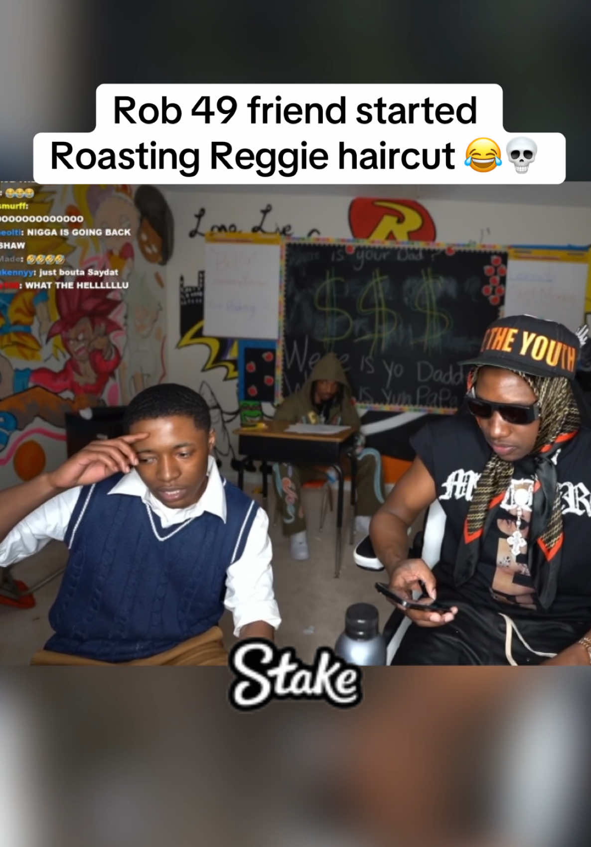 Rob 49 friend started Roasting Reggie haircut 😂💀 #reggie #rob49 #fypシ゚viral #viral #trending #foryoupage #fyppppppppppppppppppppppp @Lor Reggie🖤 @Rob49up 