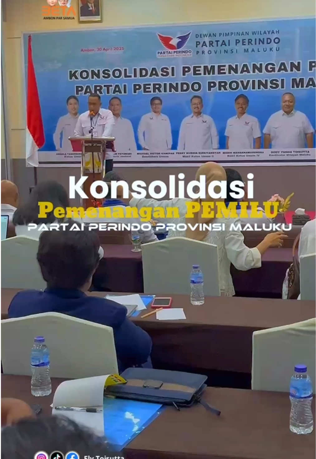 Hari Ini Rabu, 30 April 2025 Saya Menghadiri Acara Pembukaan Konsolidasi Pemenangan Pemilu Partai Perindo Provinsi Maluku .. #betaparambon  #ambonparsamua 